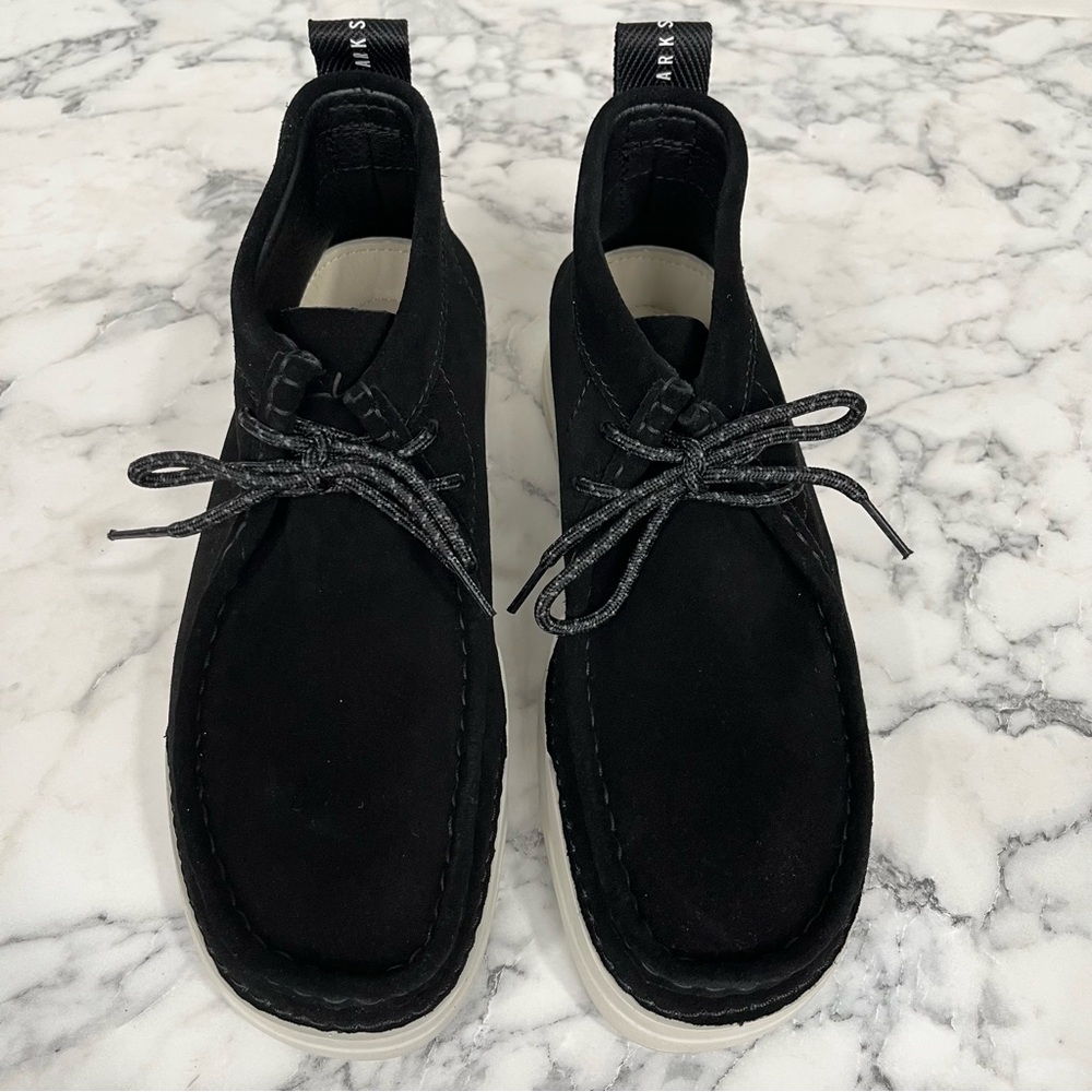 CLARKS Origin Wallabee Shoes Women’s Black Suede Lace Up Chukka Ankle Boots 9.5 - Picture 3 of 11